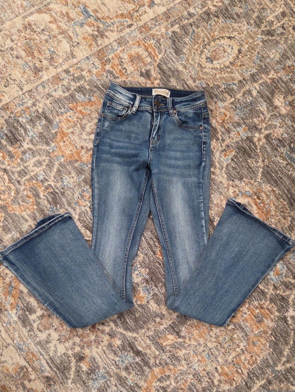 BAMBOO Women's Medium Blue Flare Jeans